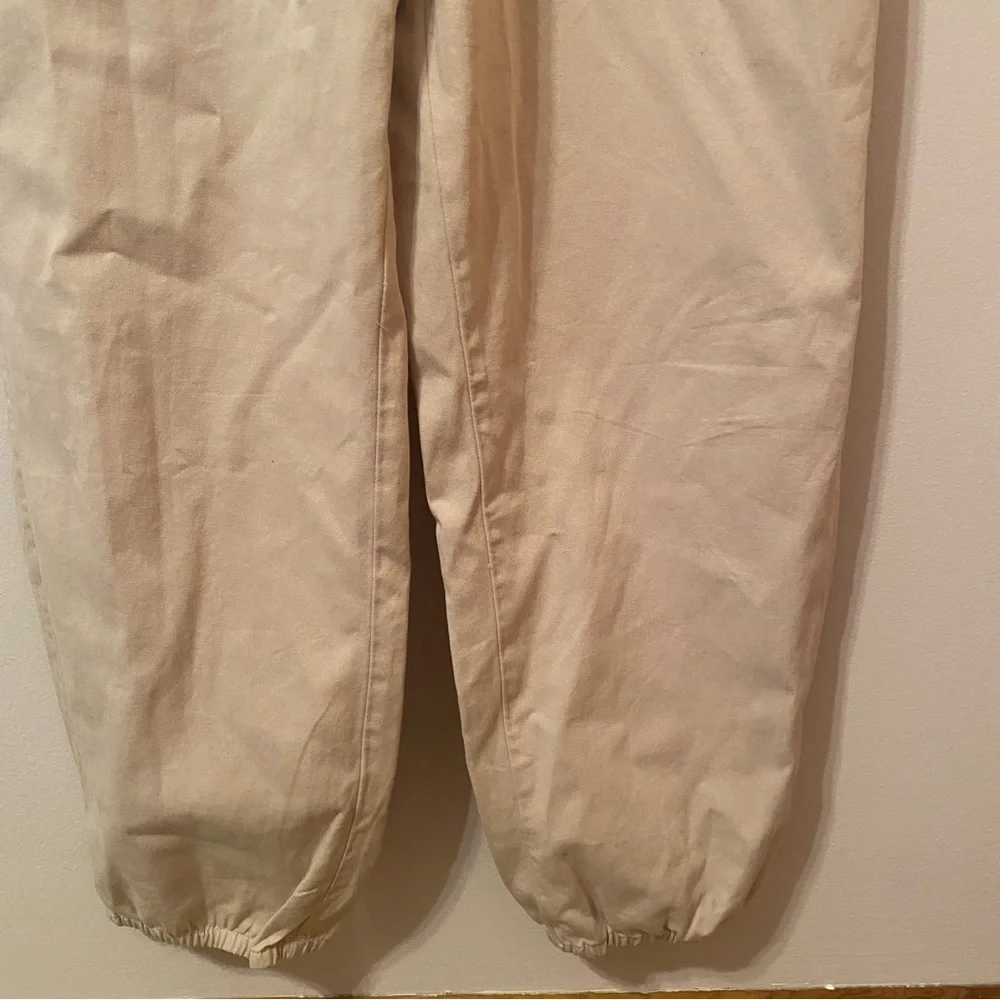 Aerie Cream Utility Jumpsuit – Size M – Button Front / Drawstring Waist - EUC